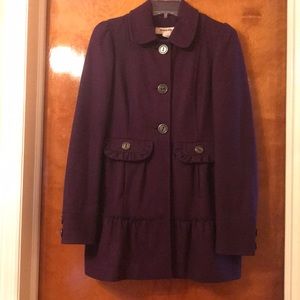 Hydraulic Purple Peacoat w/ Ruffle Details